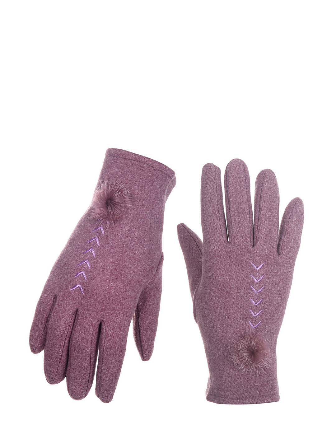 Alexvyan Women Center Design Snow-Proof Winter Acrlic Fur-InsideTouch Screen Soft Gloves