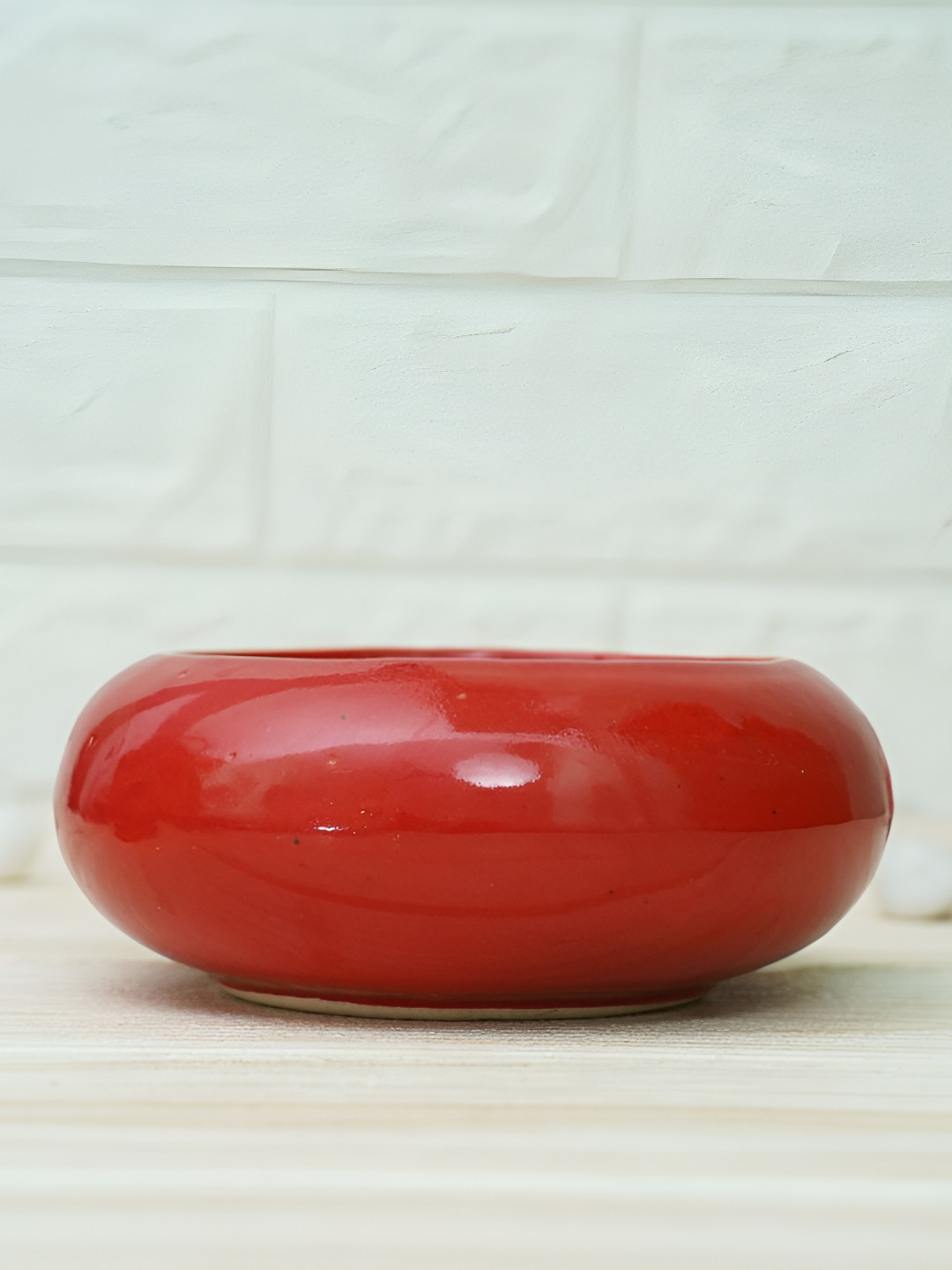 GOLD DUST Red Ceramic Planter