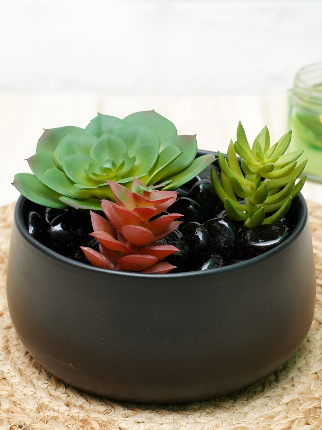 GOLD DUST Black Metal Handi Pot