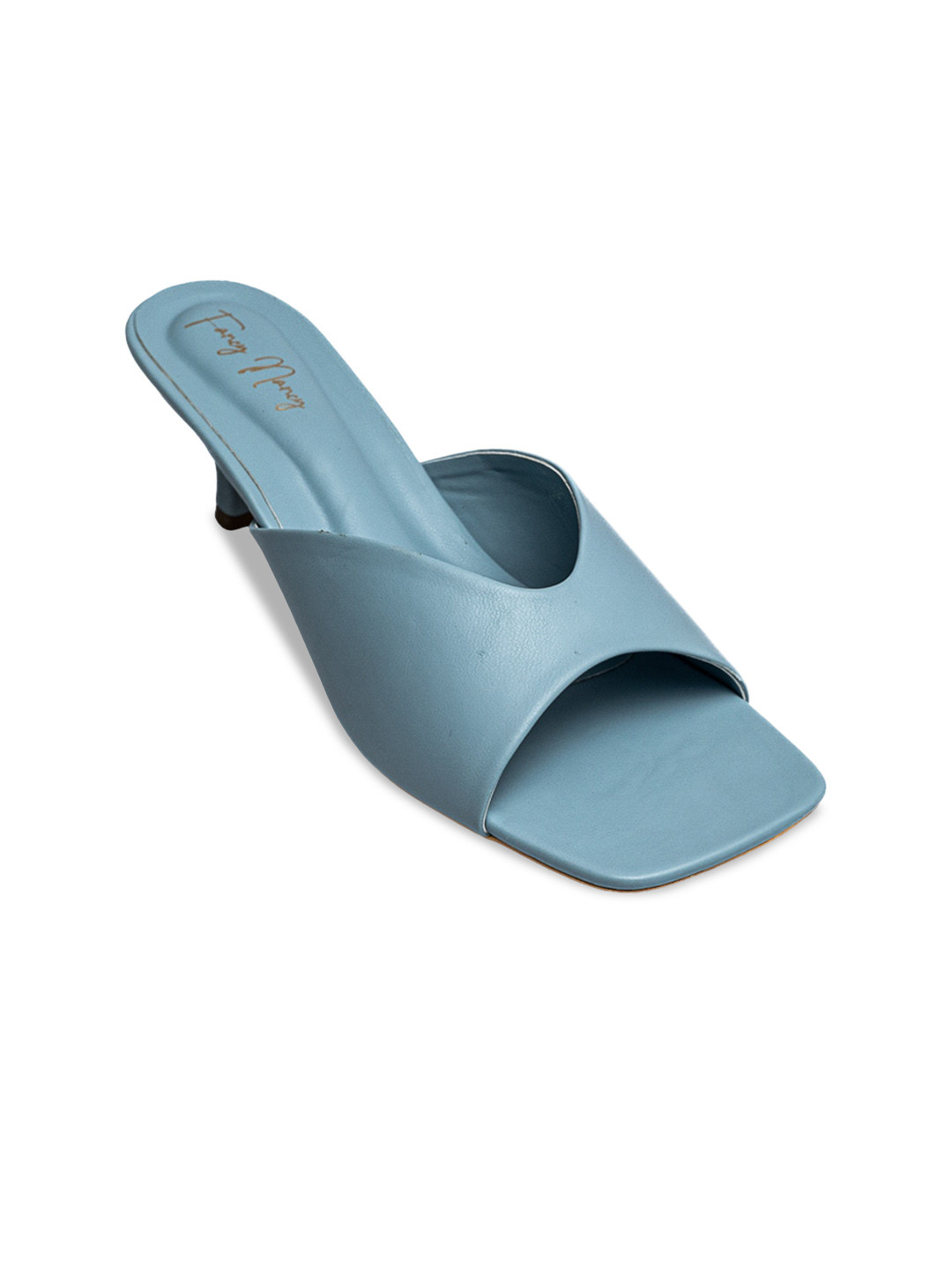 Dapper Feet-Fancy Nancy Open Toe Kitten Heel Mules