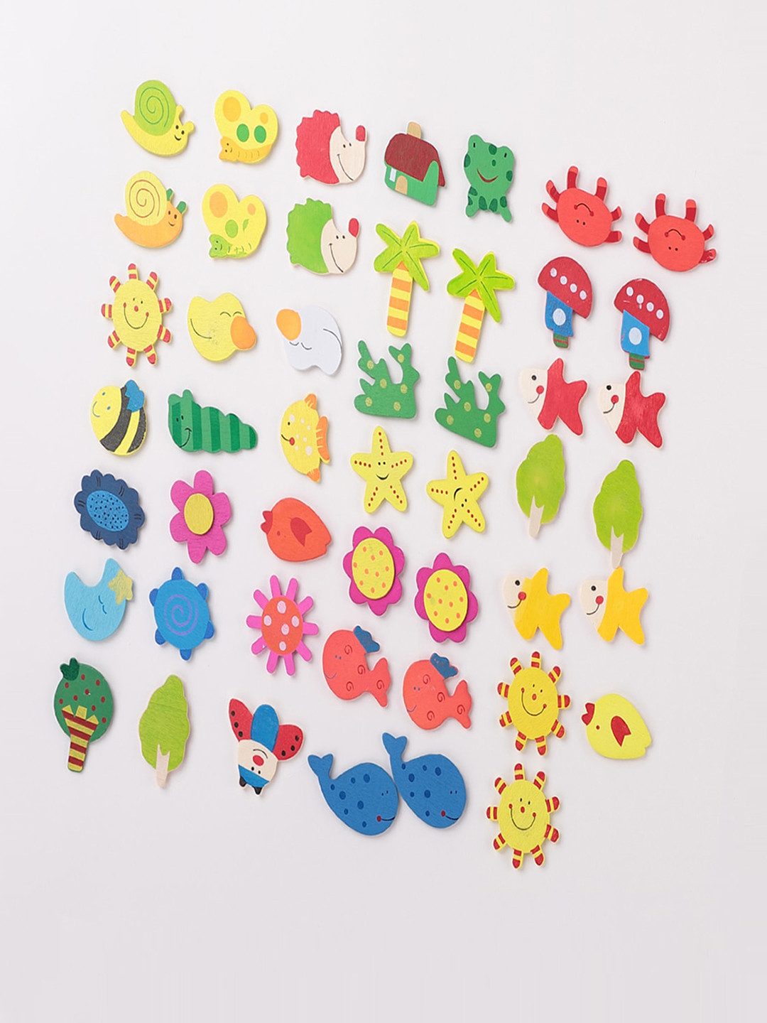 Kuber Industries Red & Yellow 48 Pieces Fish Shape Decorative Fridge Magnets