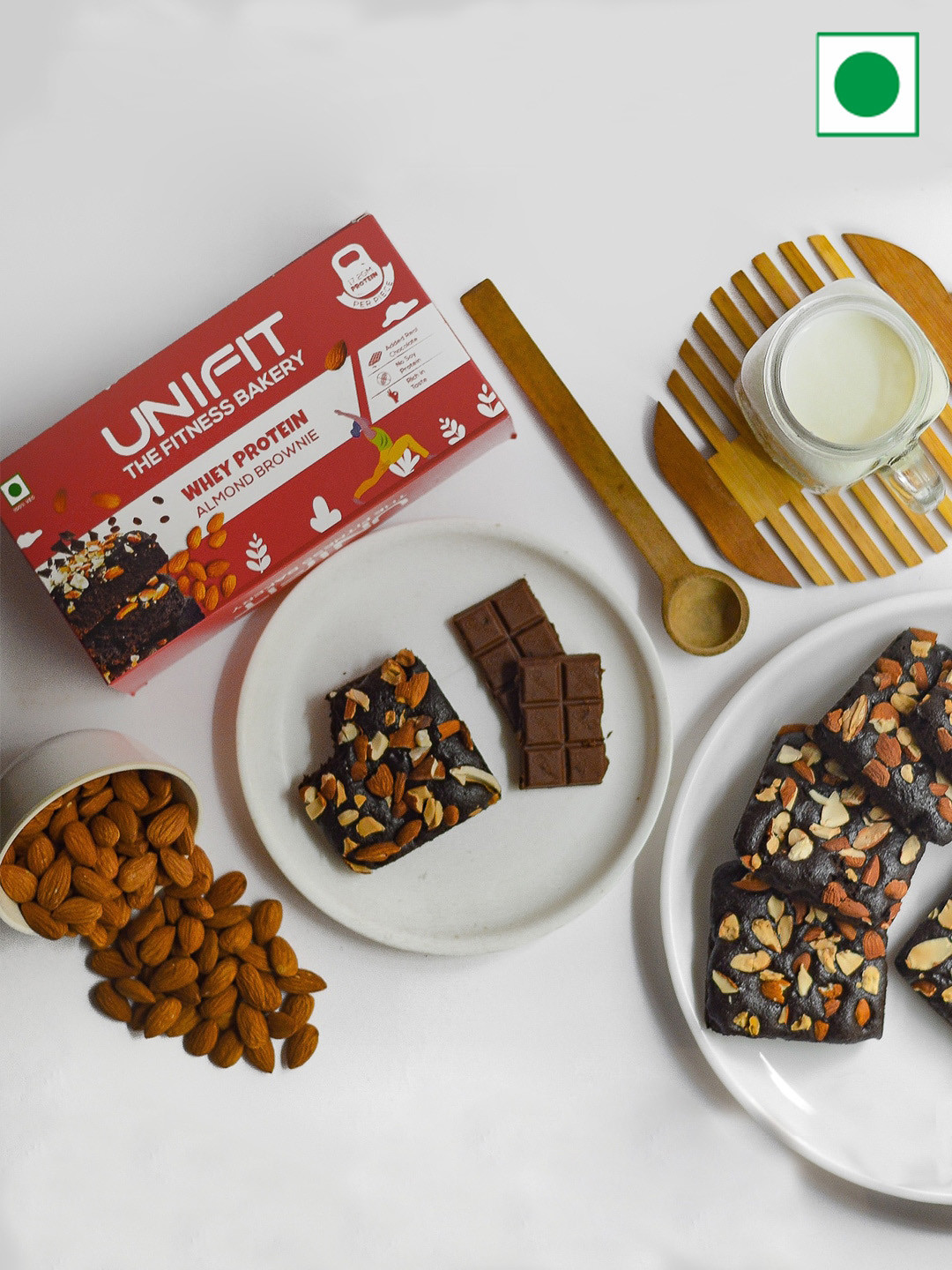 UNIFIT Pack Of 4 Almond Brownie - 75 gms