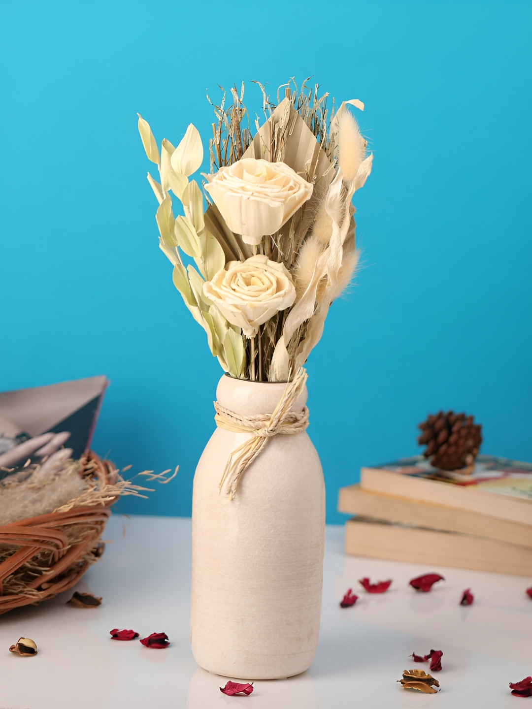 Decor de Maison Cream Lea Dried Delight Big Vase