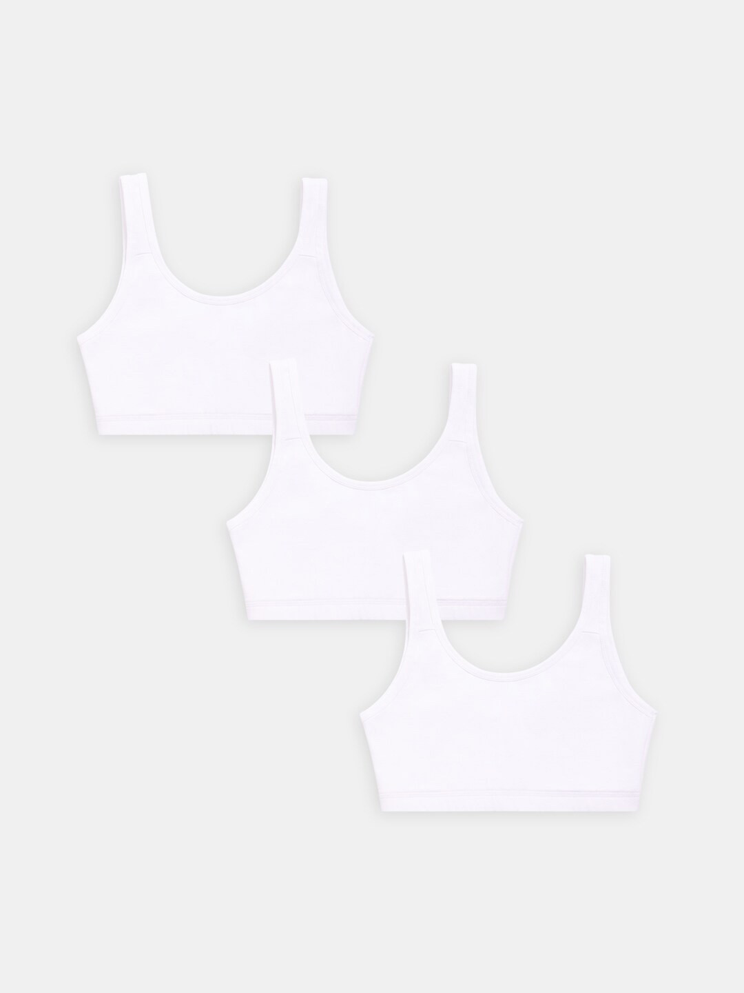 Sillysally Girls Pack of 3 Full Coverage Beginners Sports Bra With All Day Comfort