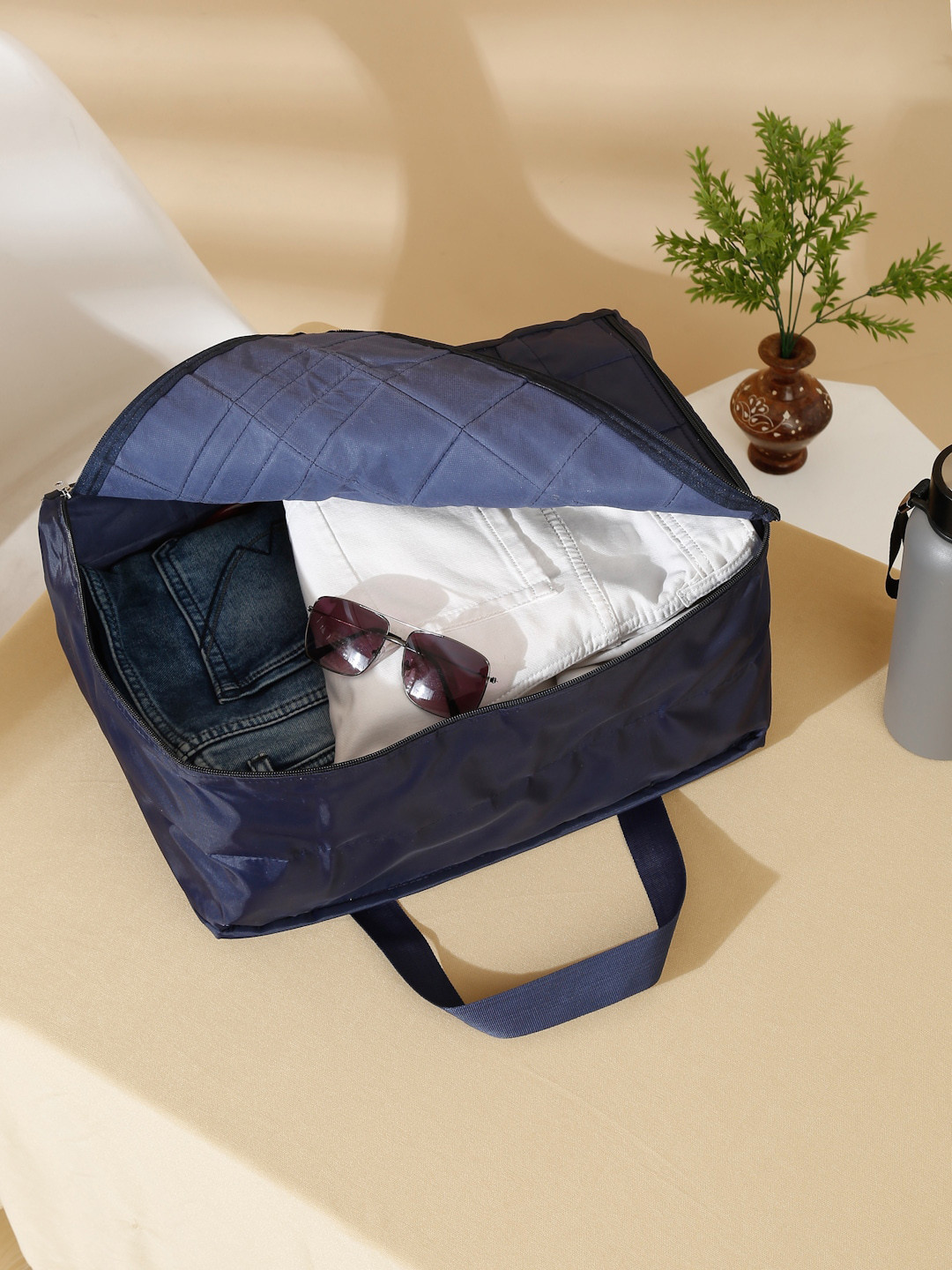 HOSTA HOMES Blue Under Bed Storage Handbag Organiser