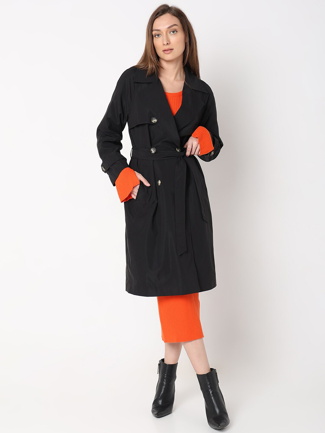 Vero Moda Single-Breasted Trench Coats