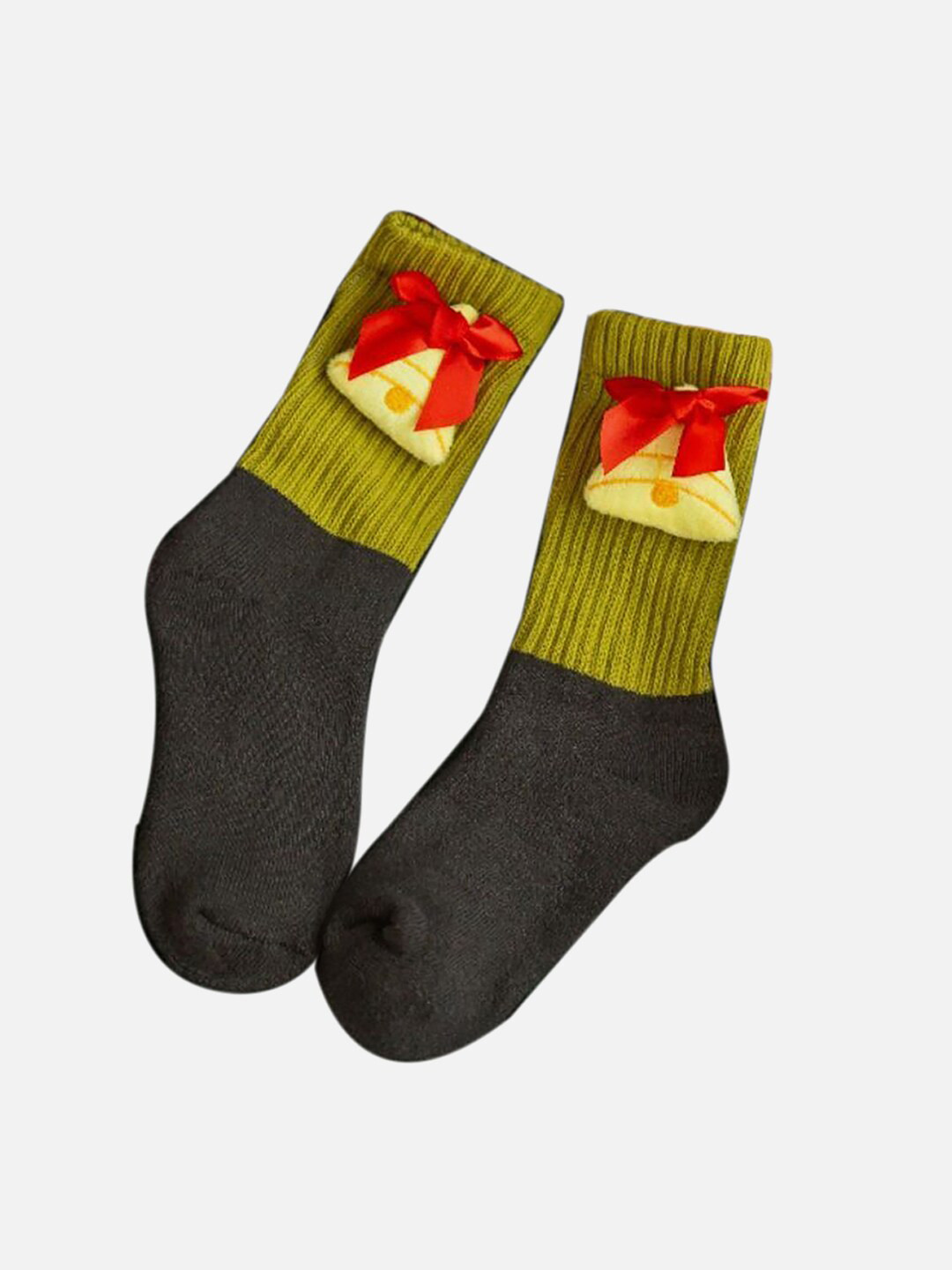 Little Surprise Box LLP Kids Colourblocked Christmas Cotton Calf-Length Socks