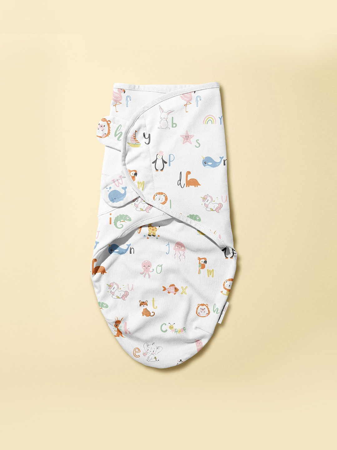 haus & kinder Infants Conversational Printed Pure Cotton Wrap Swaddle Baby Sleeping Bag