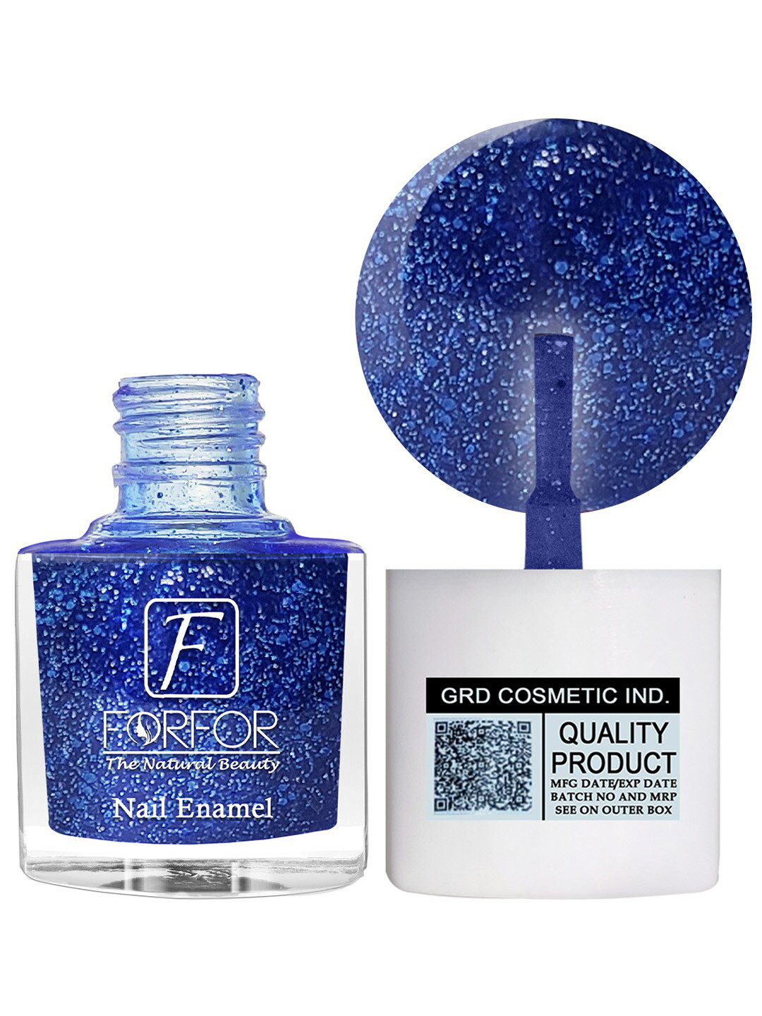 FORFOR Set Of 4 Perfect Stay Nail Polish - 5ml Each -Green-Royal Blue-Turquoise-Lavender
