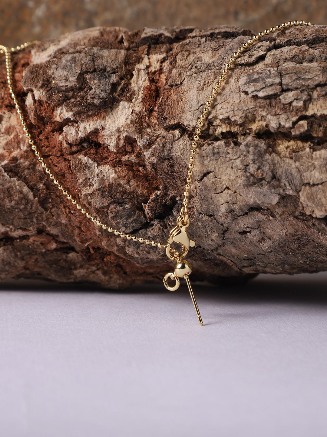 PATOLA BY VJ Gold-Plated Stone-Studded Python Chain Pendant