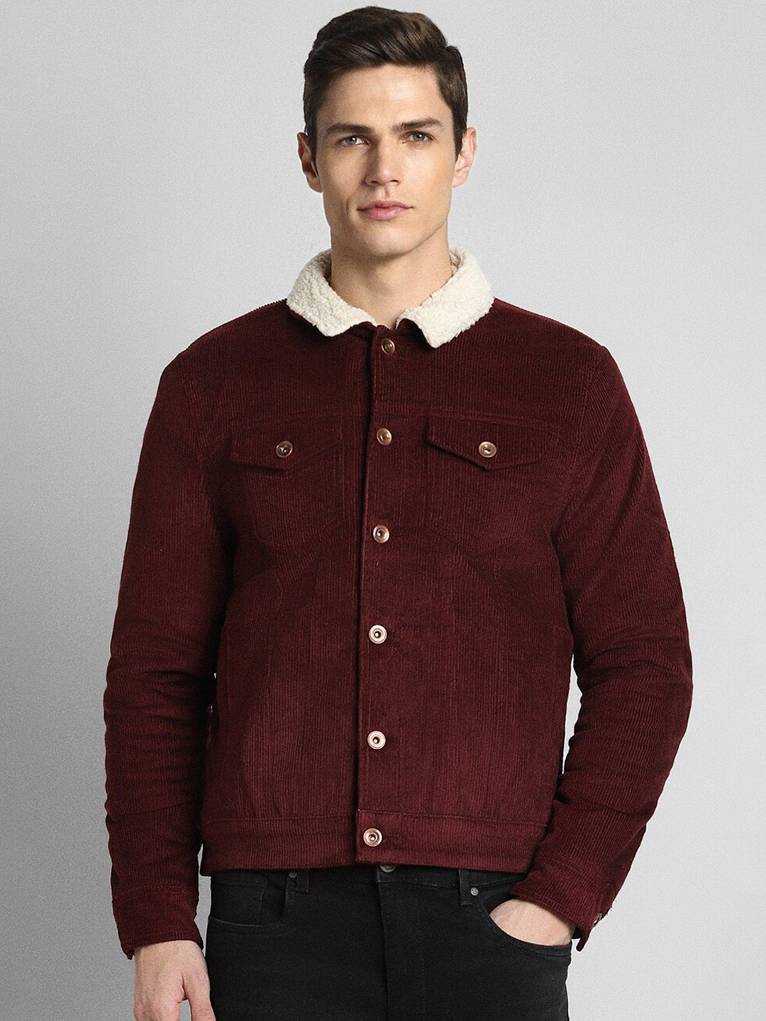 SIMON CARTER LONDON Spread Collar Pure Cotton Tailored Jacket