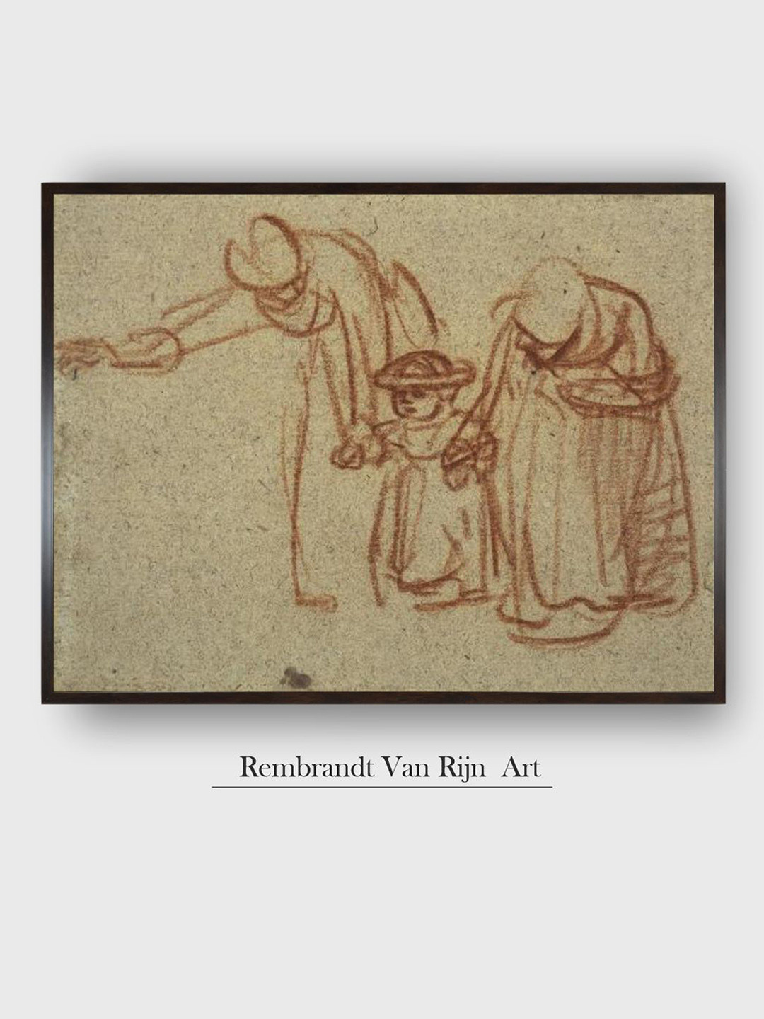 The Art House Beige A Child Being Taught to Walk Wooden Painting Wall Art