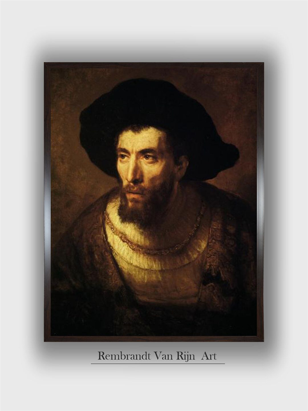 The Art House Brown & Black The Philosopher Canvas Wooden Painting Wall Art