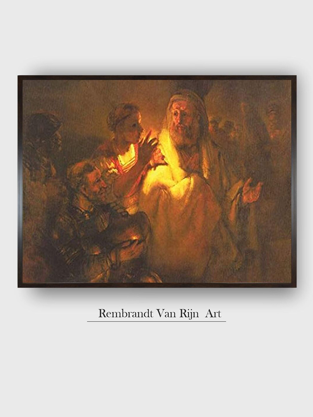 The Art House Brown Apostle Peter Denied Christ Wooden Painting Wall Art