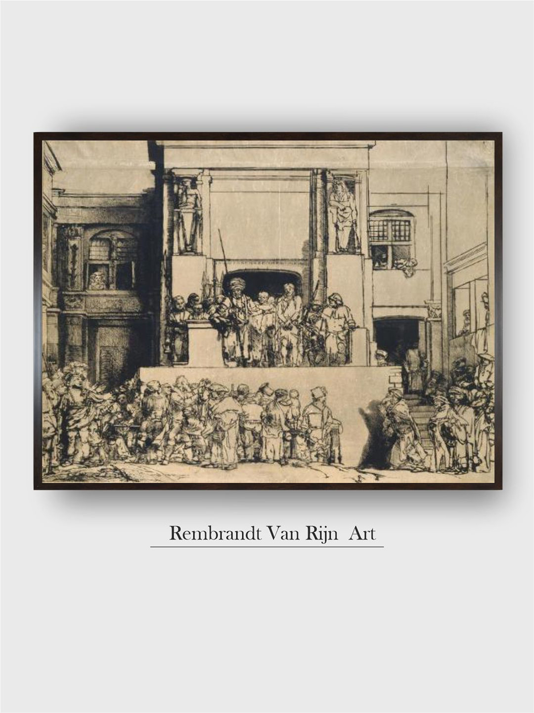 The Art House Black Christ Presented to the People Wooden Painting Wall Art