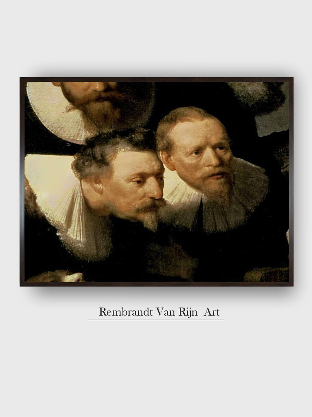 The Art House Black & Beige The Anatomy Lesson Wooden Painting Wall Art