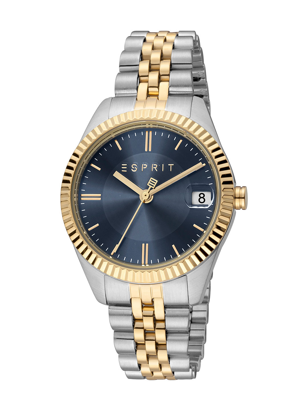 ESPRIT Women Textured Dial & Stainless Steel Straps Reset Time Analogue Watch ES1L379M1065