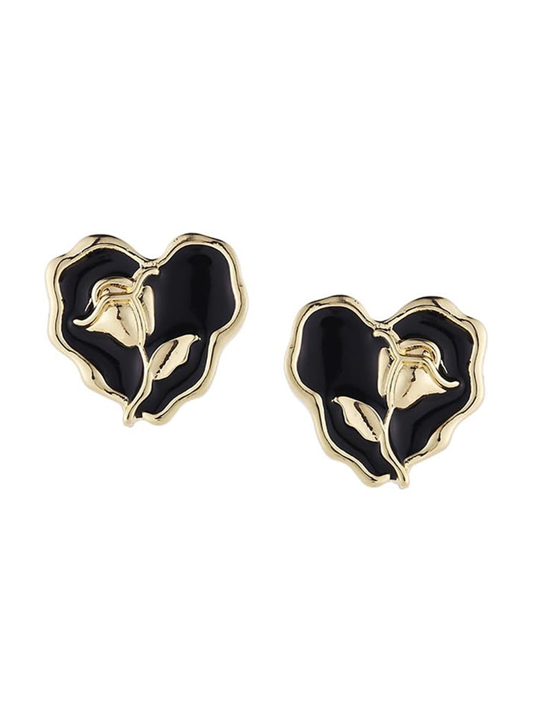 Krelin Gold-Plated Enamel Studs Earrings