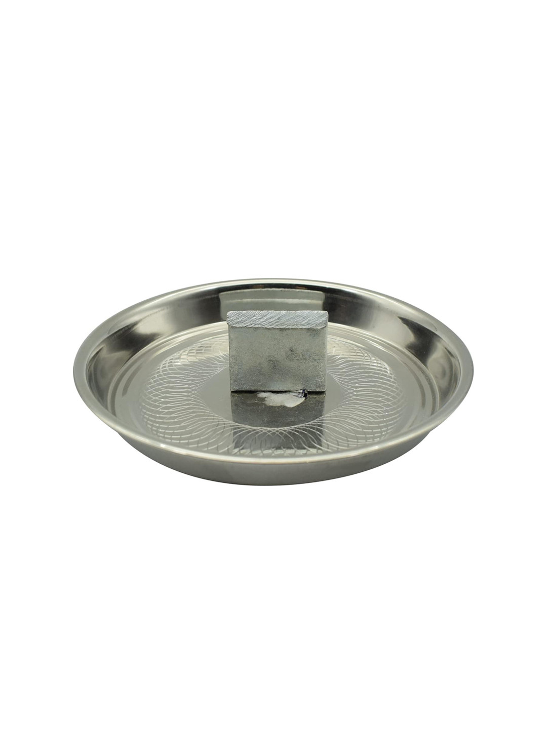 PujaNPujari Grey Stainless Steel Round Shape Coconut Breaker