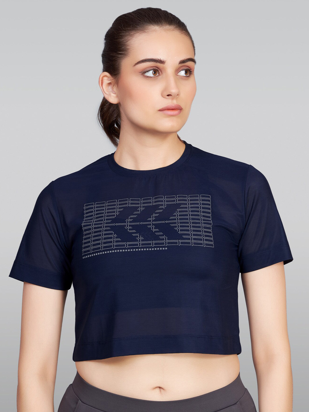 LAASA  SPORTS Graphic Printed Crop Top