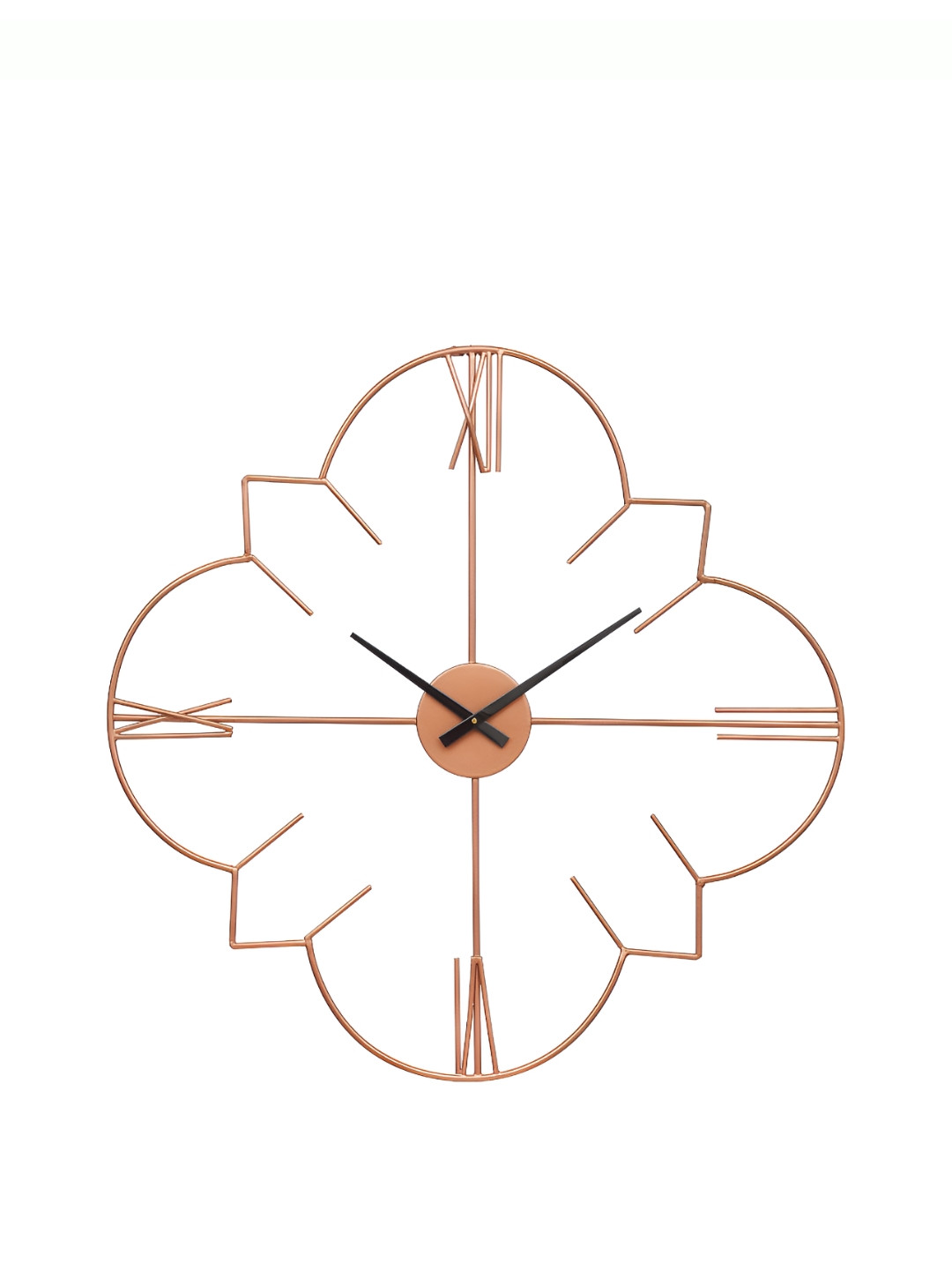 CHRONIKLE Copper-Toned & Black Metal Abstract Contemporary Wall Clock