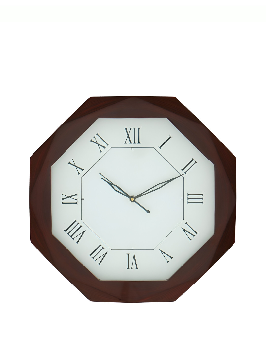 CHRONIKLE Brown and Black Abstract Analogue Contemporary Wall Clock