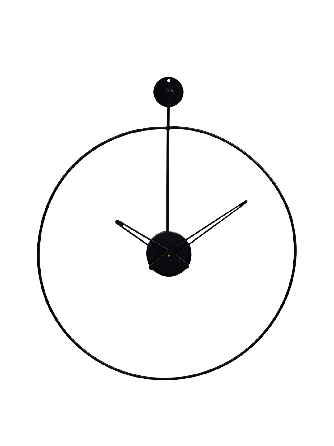 CHRONIKLE Black Analogue Contemporary Rounded Wall Clock