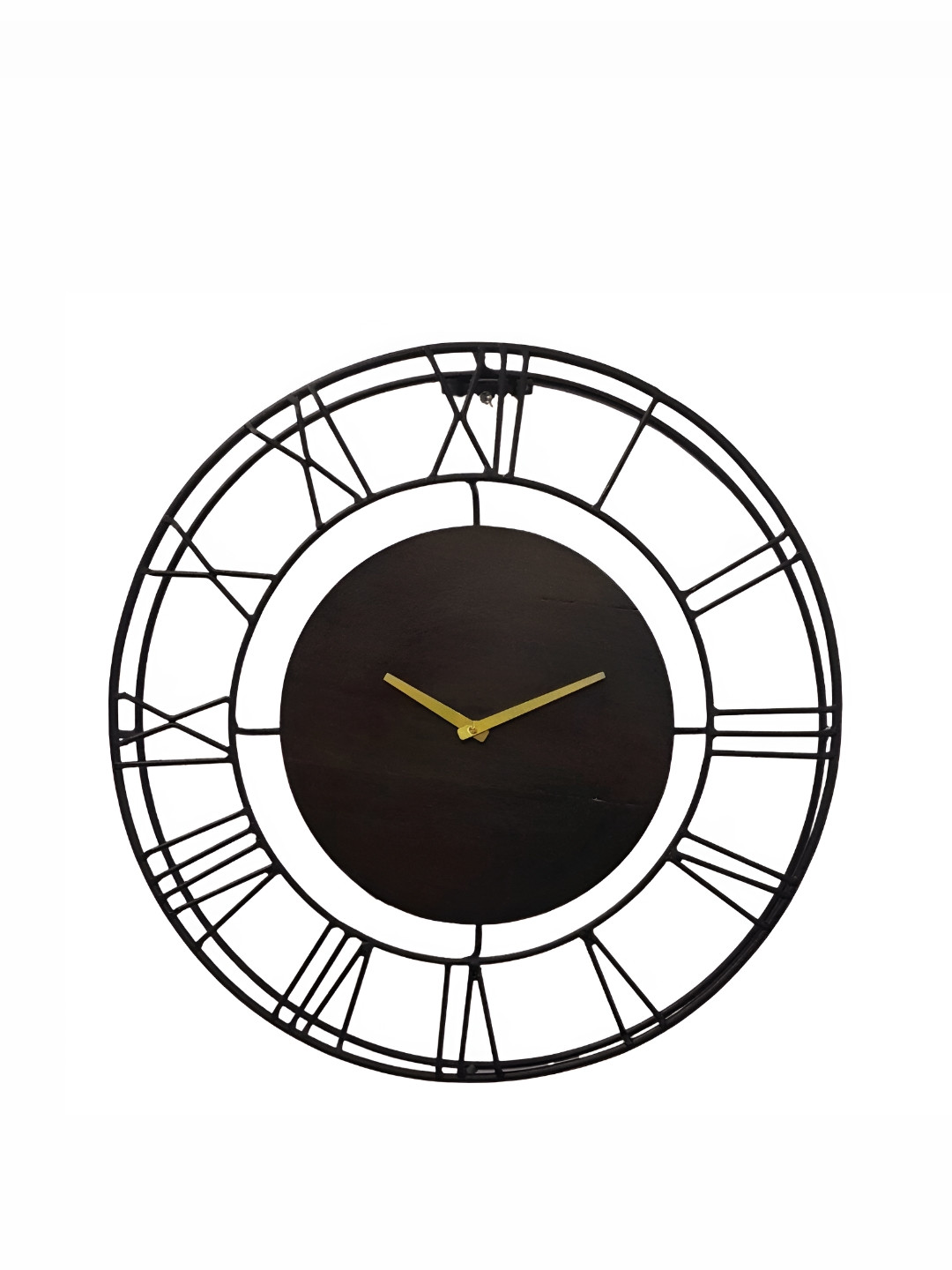 CHRONIKLE Black Round Contemporary Wall Clock