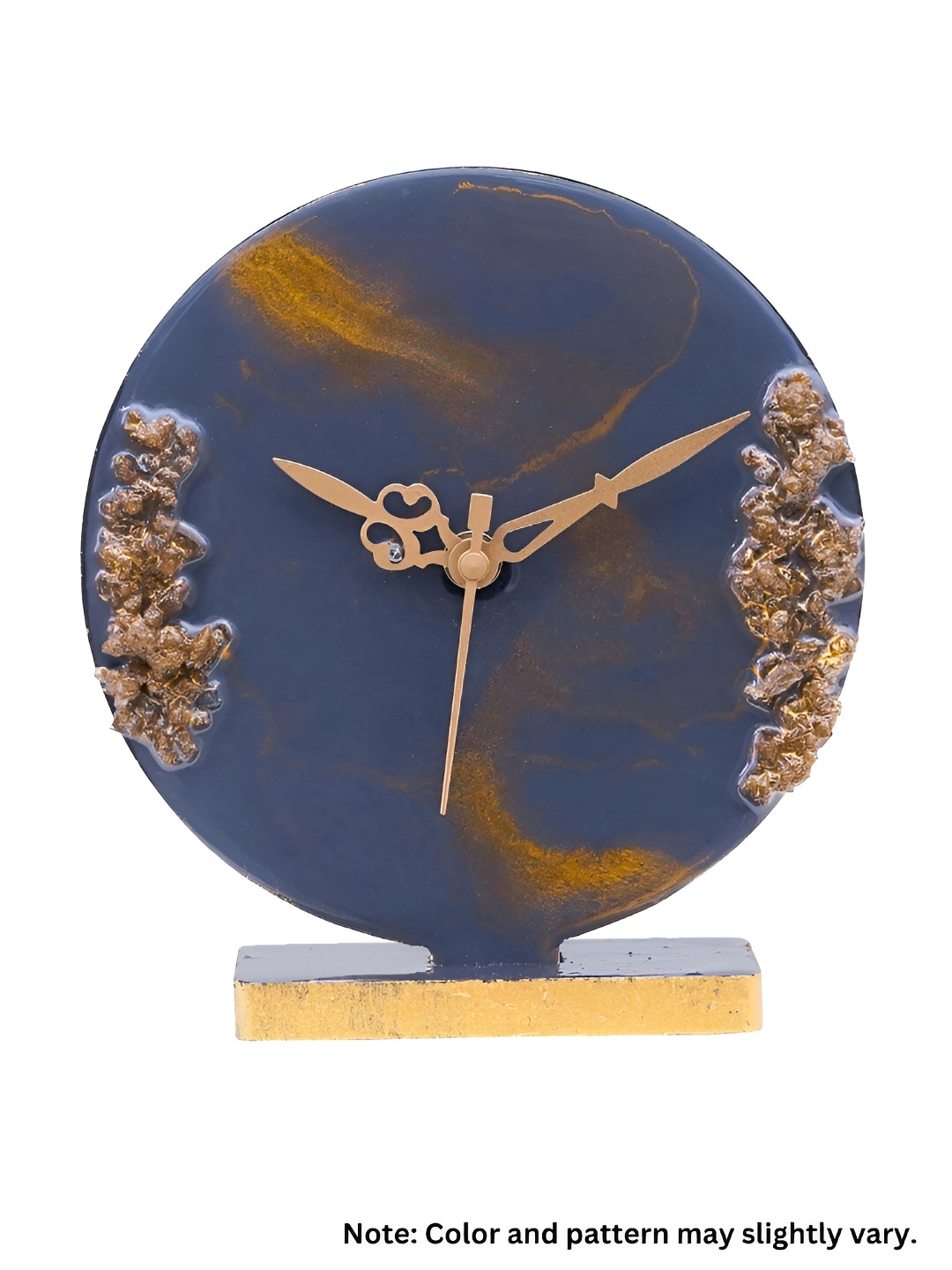 CHRONIKLE Grey Round Wood Traditional Table Clock