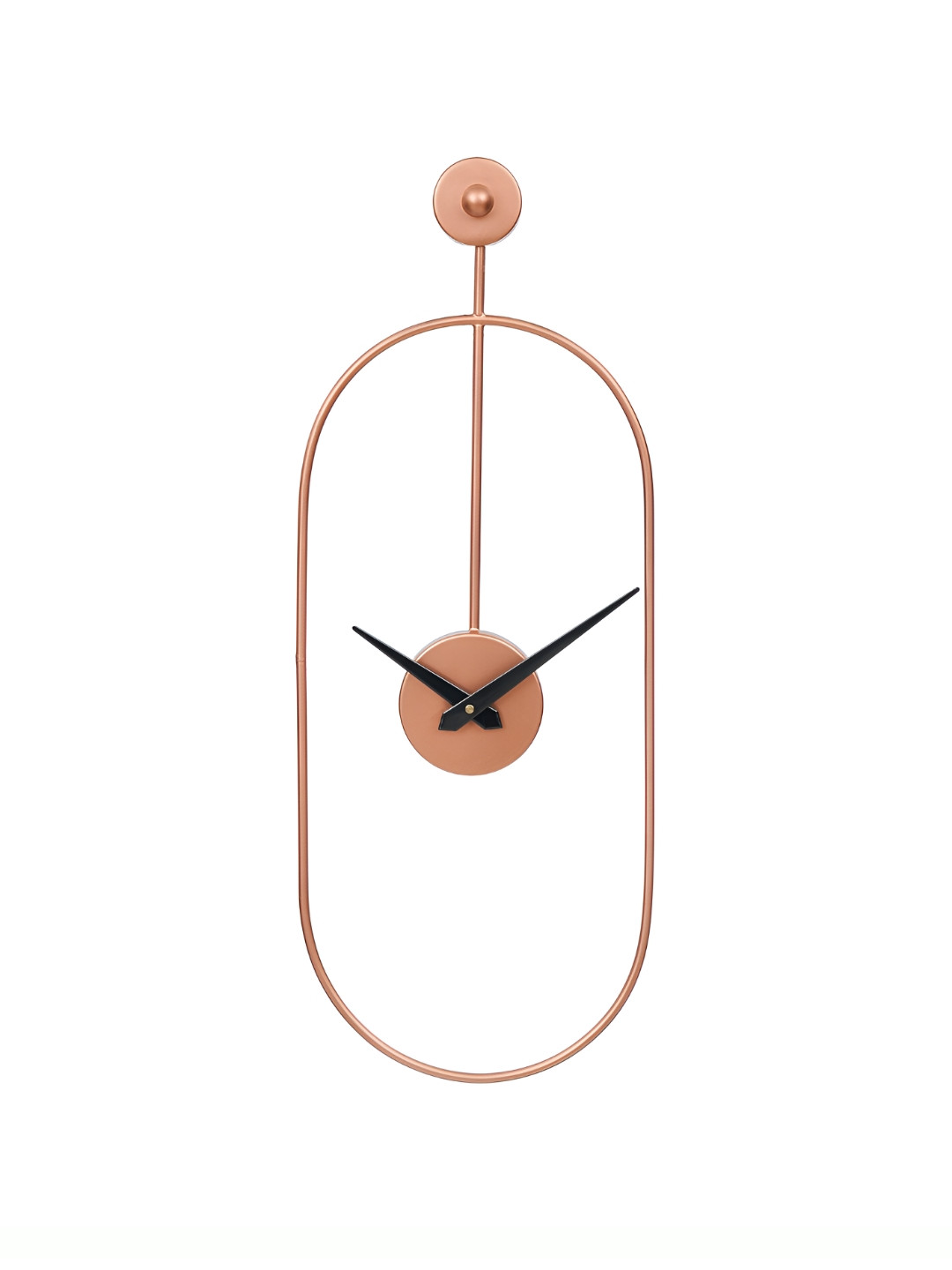 CHRONIKLE Copper-Toned  Metal Rectangular Contemporary Wall Clock