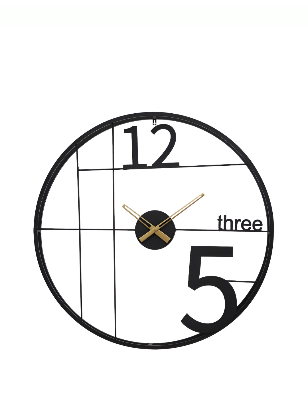 CHRONIKLE Black Round Contemporary Wall Clock