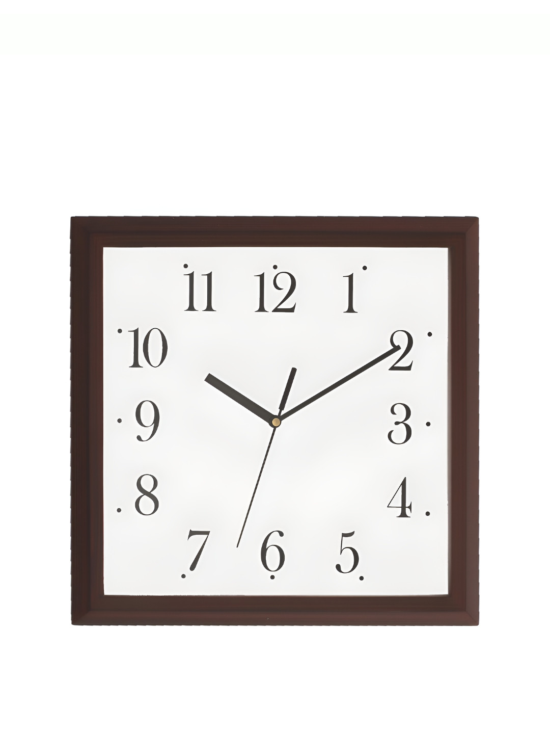 CHRONIKLE Brown & White Square Traditional Wall Clock