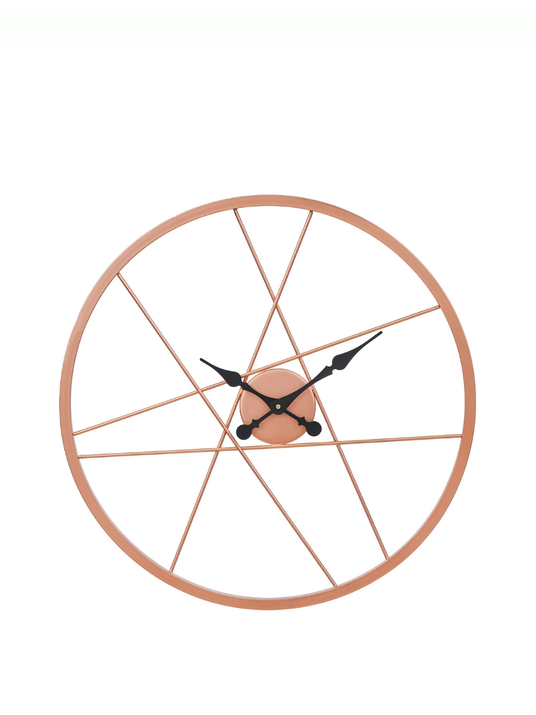 CHRONIKLE Copper Toned Analogue Contemporary Rounded Wall Clock