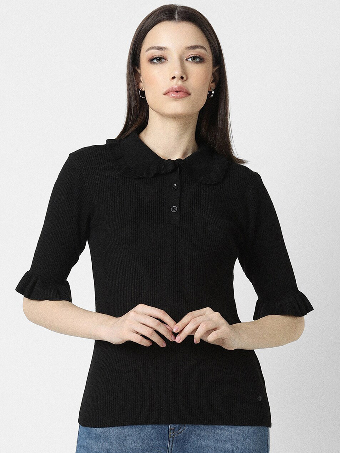 Van Heusen Woman Peter Pan Collar Knitted Top