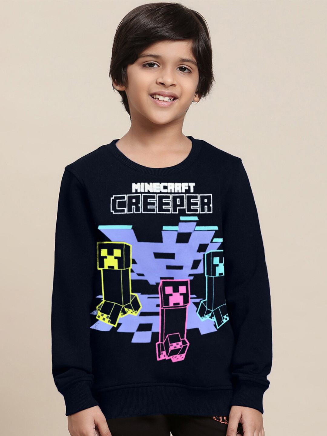Kids Ville Boys Minecraft Printed Sweatshirt