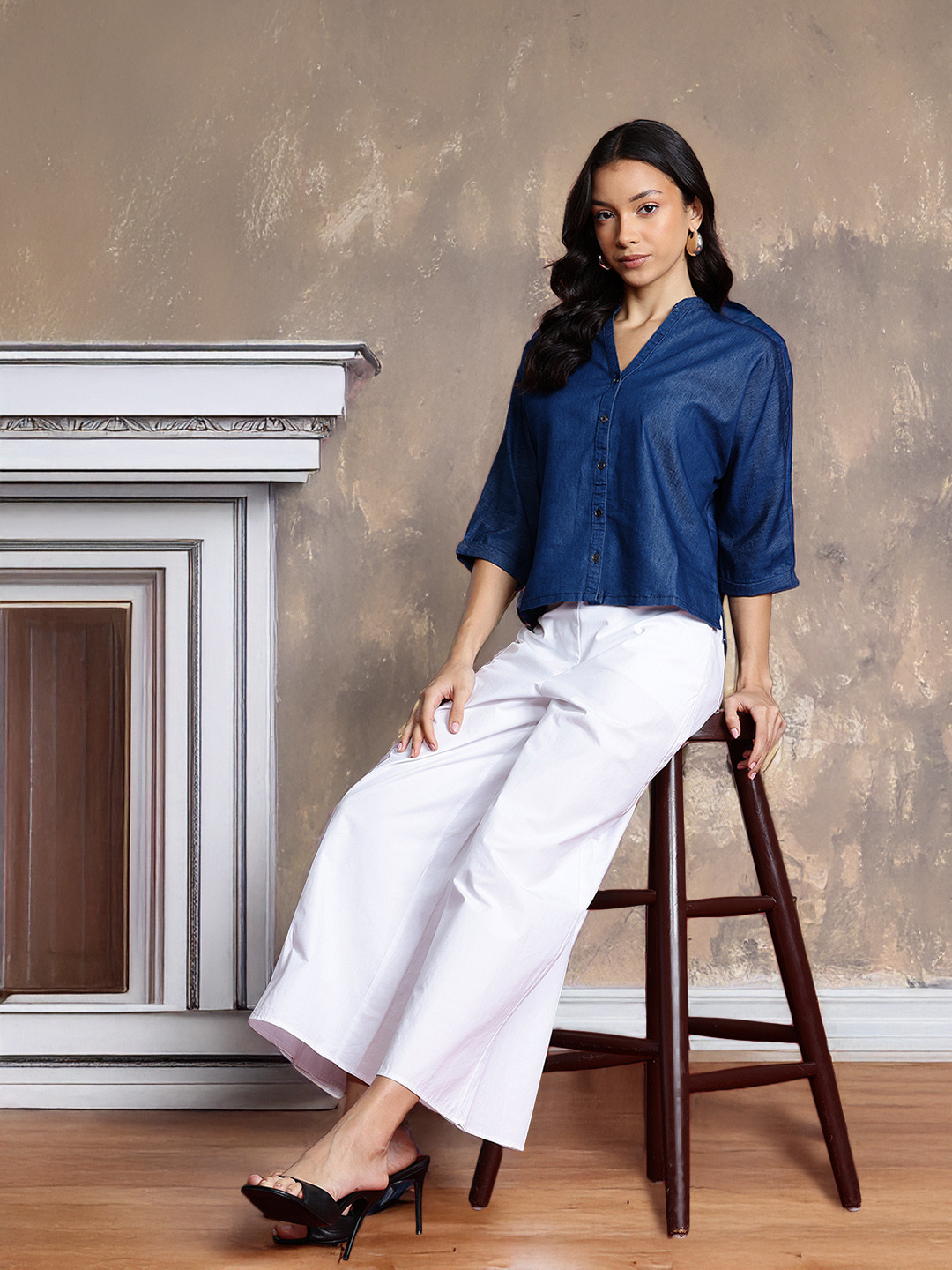 all about you Chambray Boxy Casual Shirt