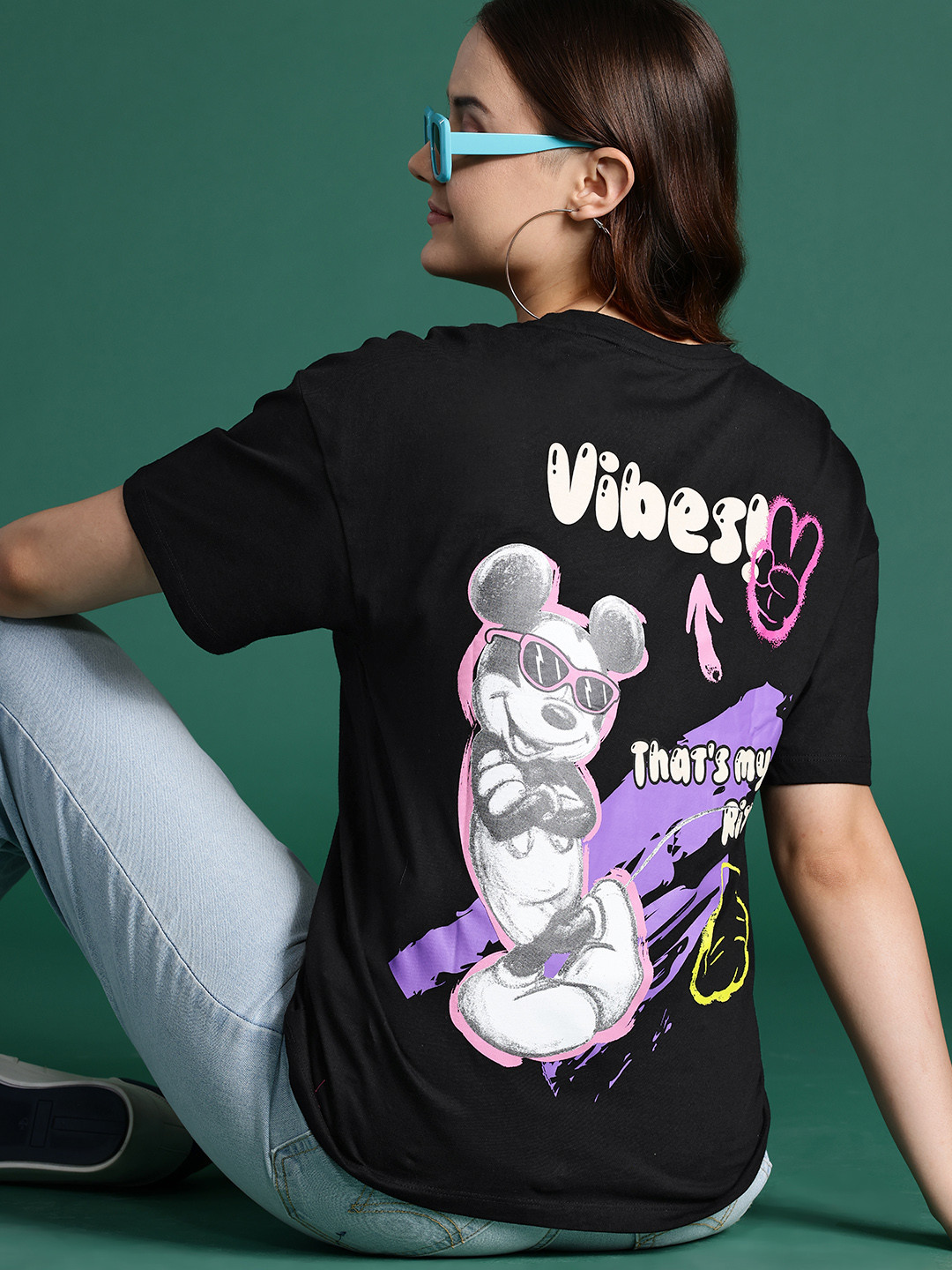 Disney by DressBerry Mickey Mouse Printed Pure Cotton T-shirt