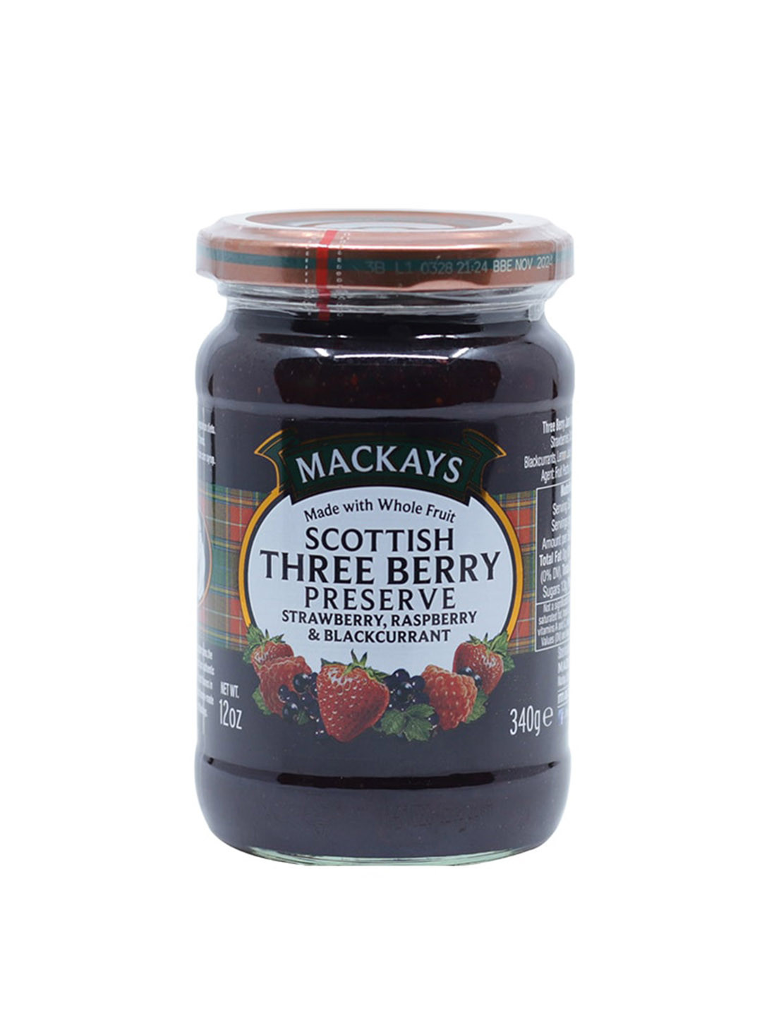 Mackays Scottish Three Berry Preserve 340 Gms