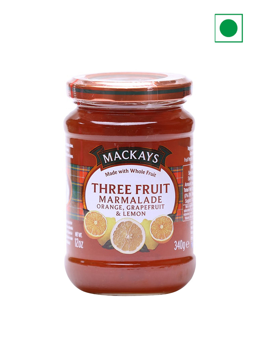 Mackays Three Fruit Marmalade- 340 gms