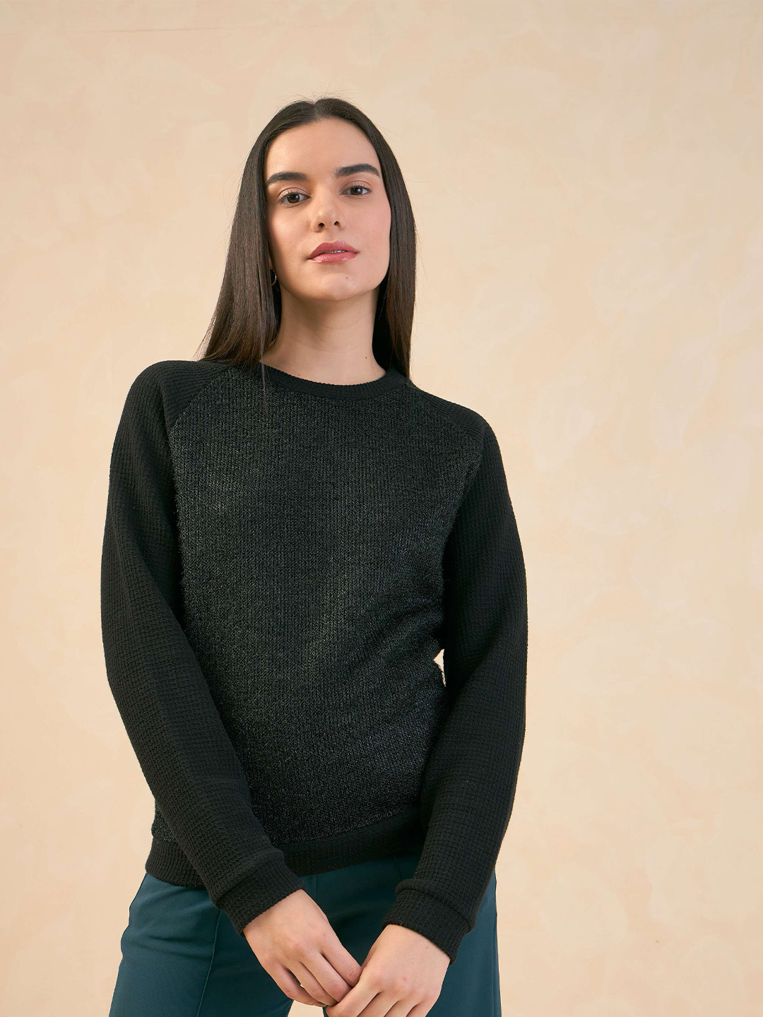 SALT ATTIRE Ribbed Long Sleeves Pullover Sweater