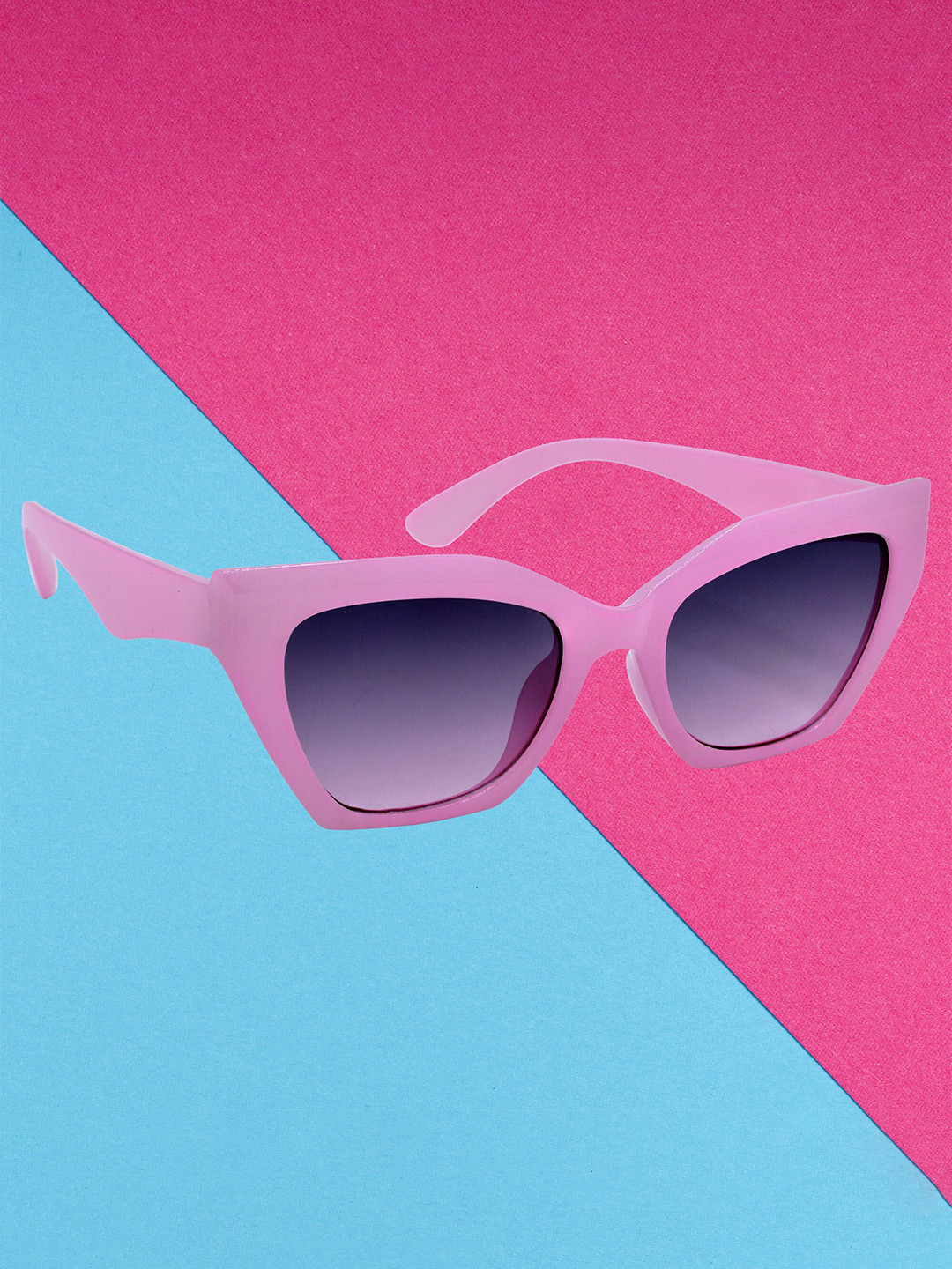 HRINKAR Women Cateye Sunglasses with UV Protected Lens-HRS589-PNK-GRY