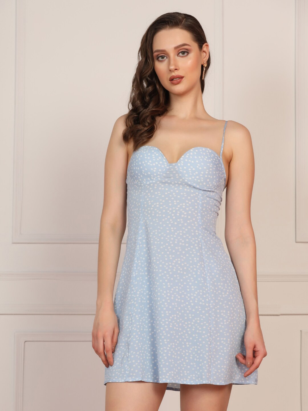 STARIN Floral Printed A-Line Dress