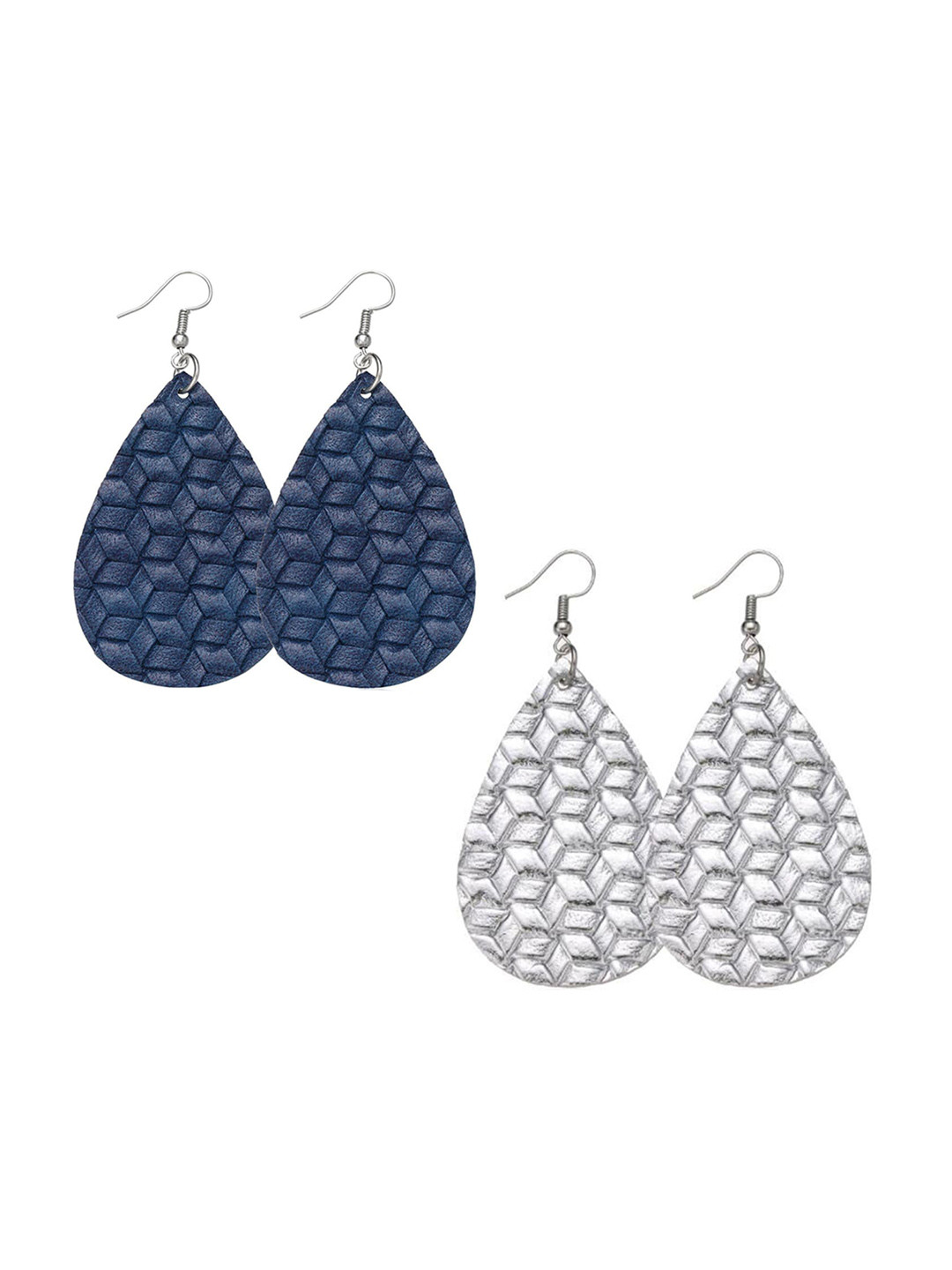 Yellow Chimes Set Of 2 Teardrop Shaped Drop Earrings