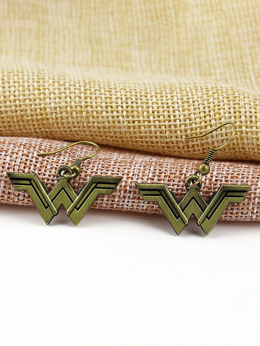 Yellow Chimes Gold Plated Wonder Women Design Drop Earrings