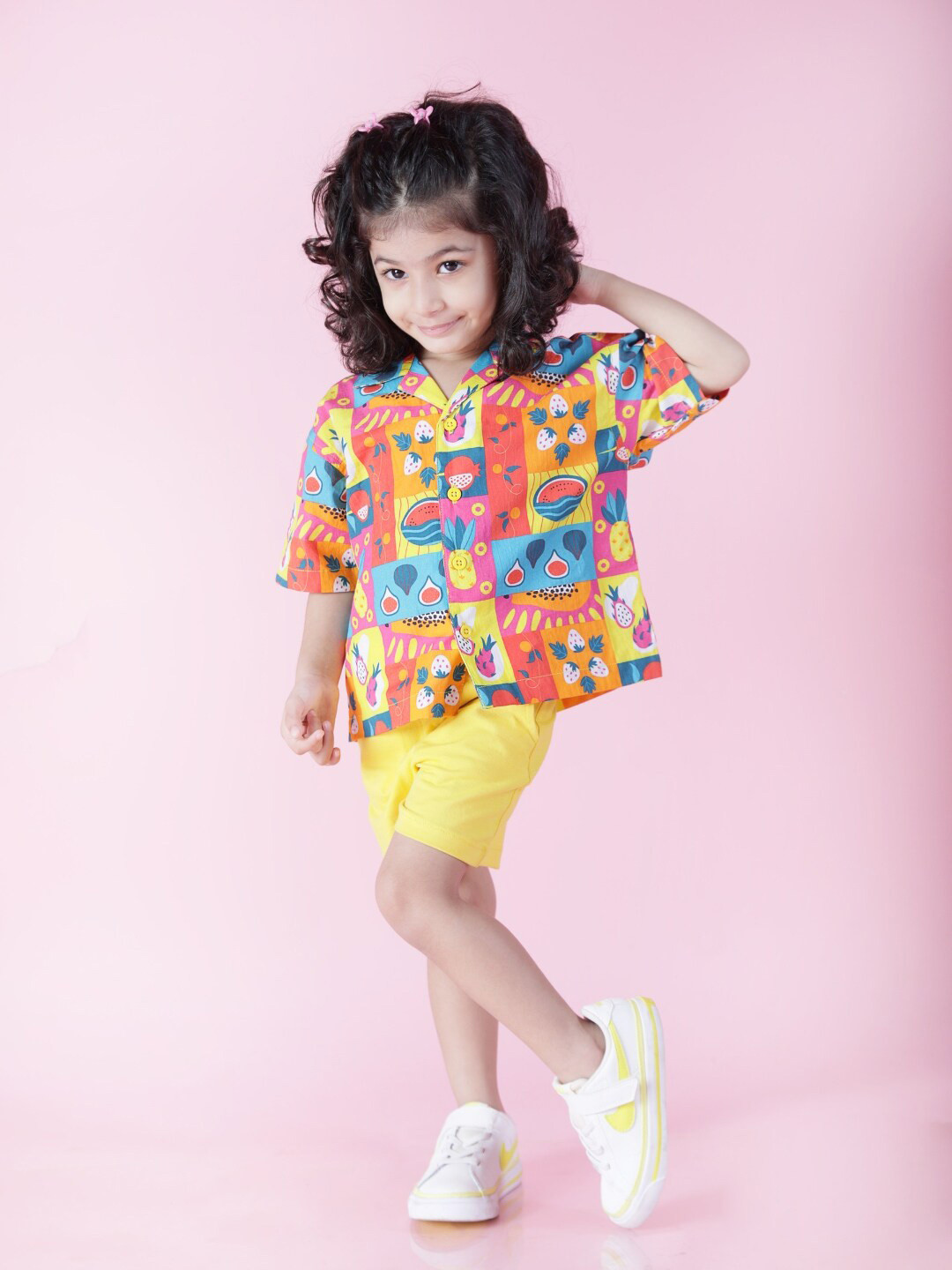 Ola! Otter Kids Relaxed Oversized Conversational Printed Organic Cotton Casual Shirt