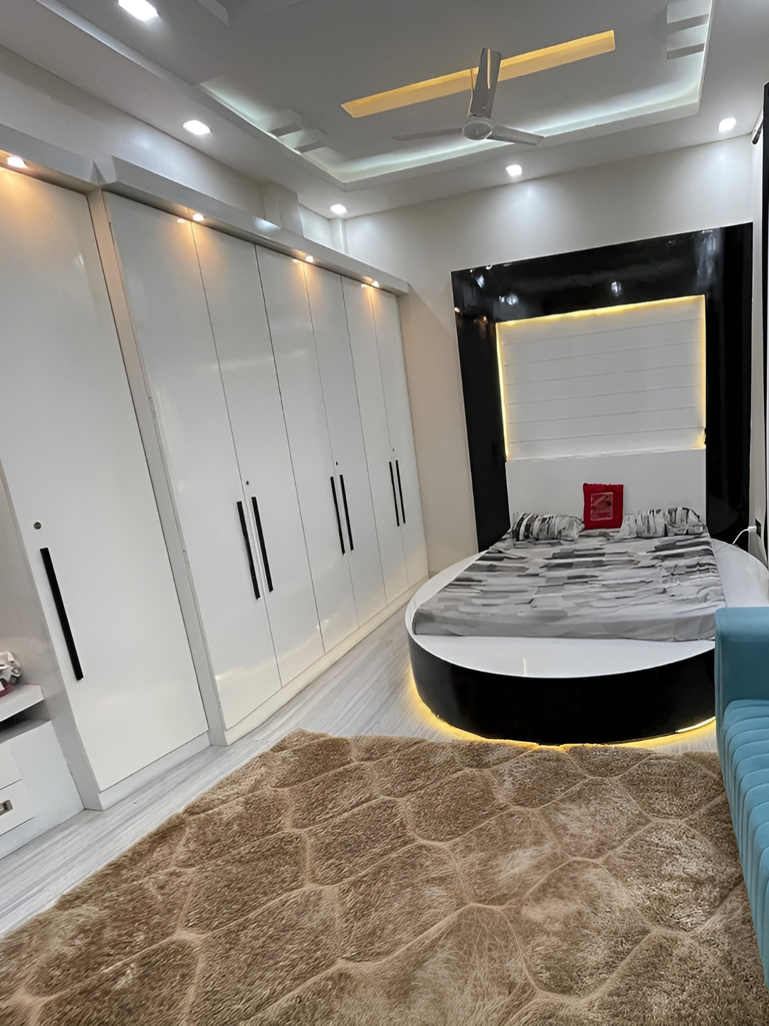 Asad Emporium Rugs Beige Abstract Anti-Skid Carpet