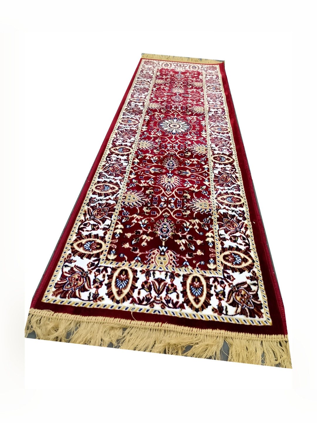 Asad Emporium Rugs Red &Brown Ethnic Motifs Anti-Skid Carpet