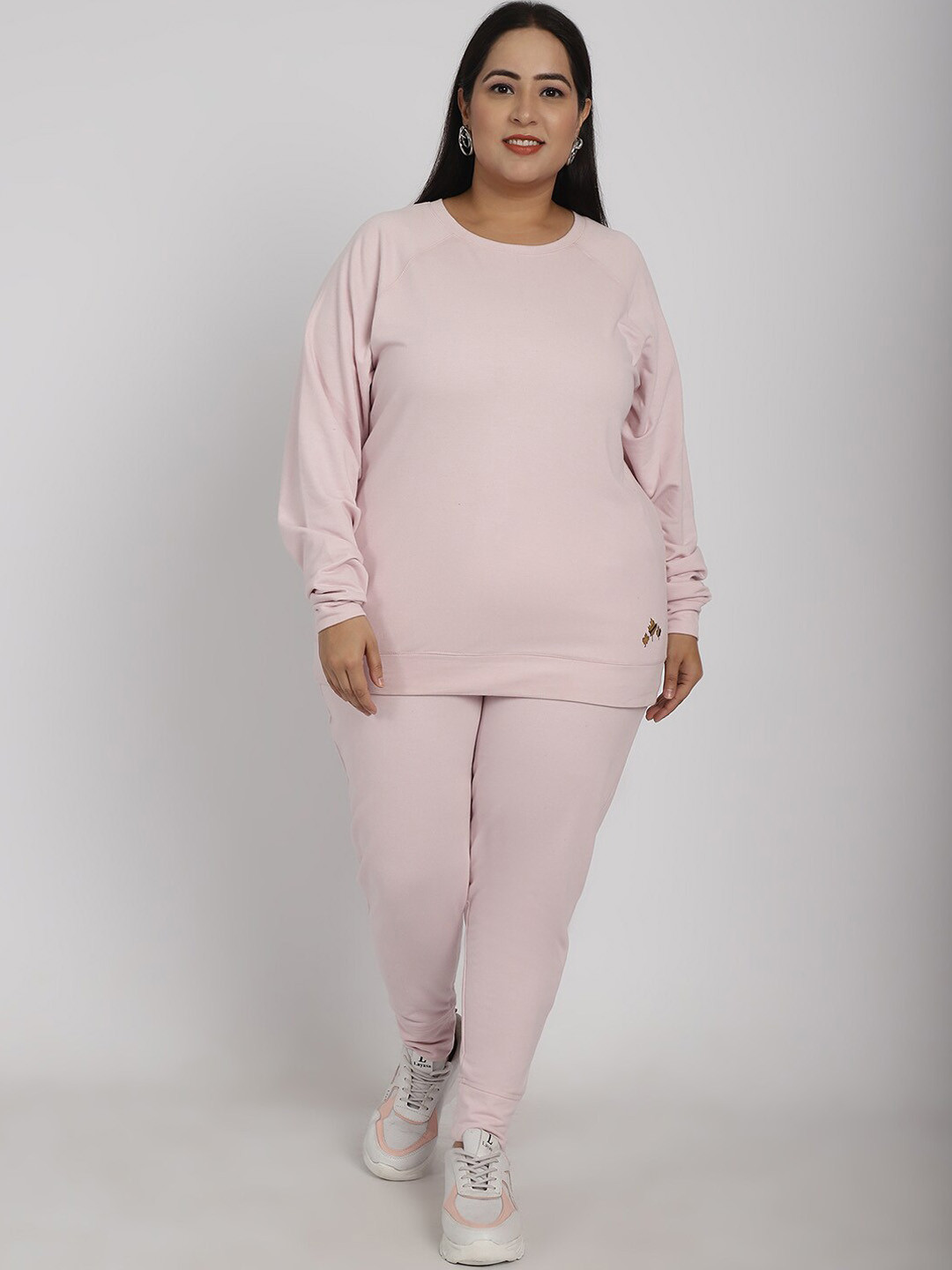 Rute Plus Size Round Neck Cotton Tracksuits