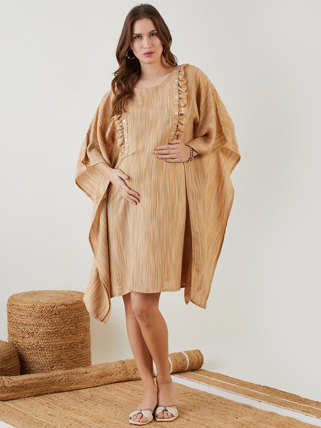 The Kaftan Company Ruffled Maternity Kaftan Dress