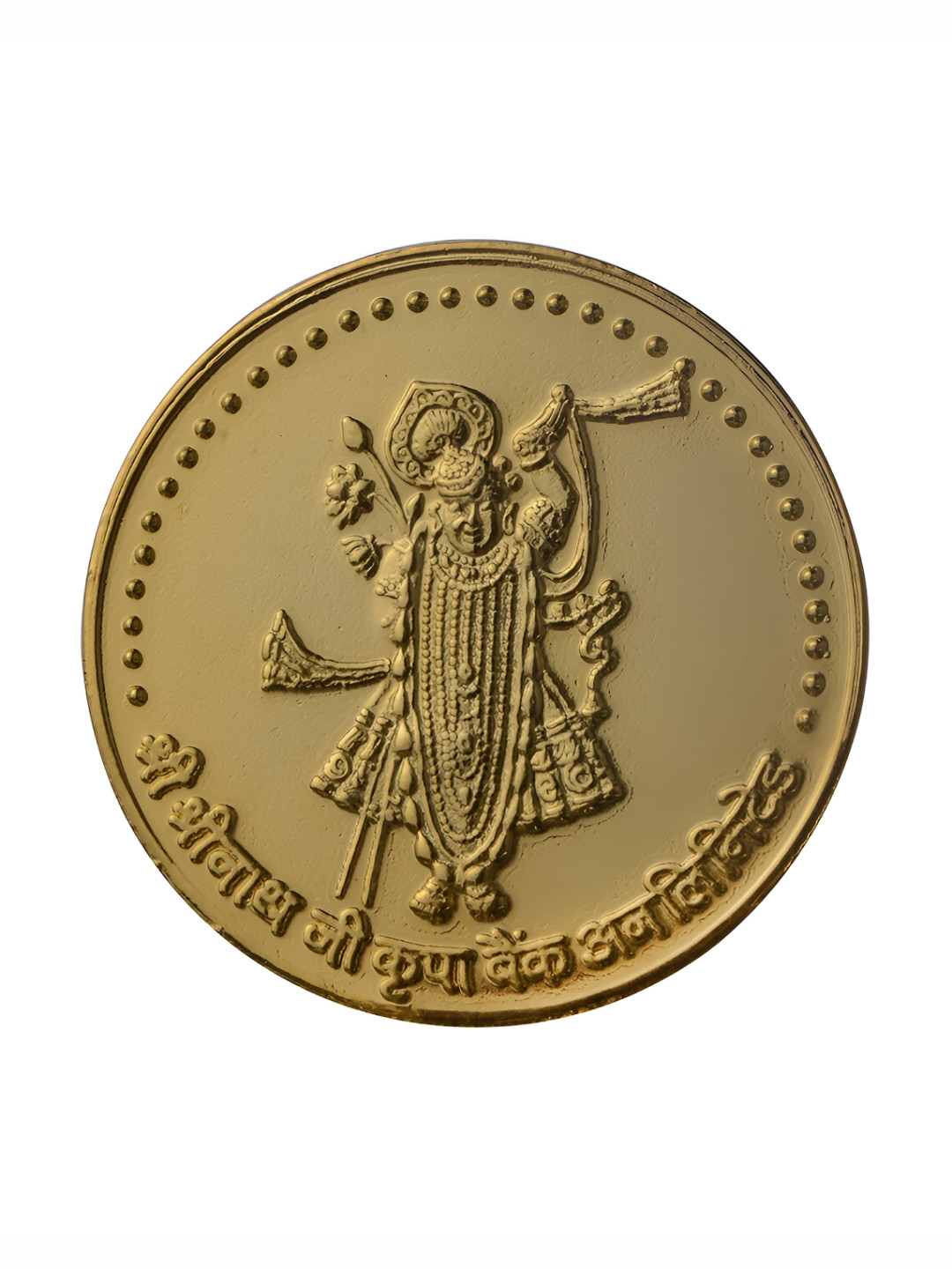 Pray Everyday Gold-Plated 7 Pieces Shri Nath Ji Coin Pooja Essentials